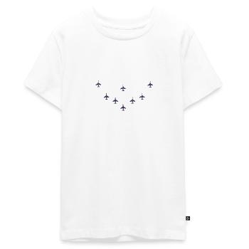 Patrouille de France meeting aérien - T-shirt Premium bio Ado - blanc - Devant - AI Model Teenager Male light (155cm)