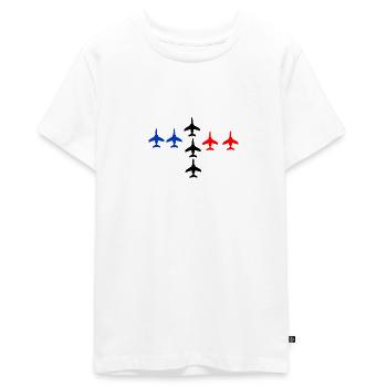 Patrouille de France meeting aérien armée de l'air - T-shirt Premium bio Ado - blanc - Devant - AI Model Teenager Male light (155cm)
