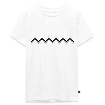 zwei Zickzack - Teenager Premium Organic T-Shirt - white - Front - AI Model Teenager Male light (155cm)