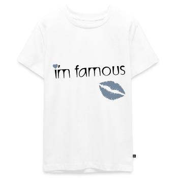 I'M FAMOUS - T-shirt Premium bio Ado - blanc - Devant - AI Model Teenager Male light (155cm)