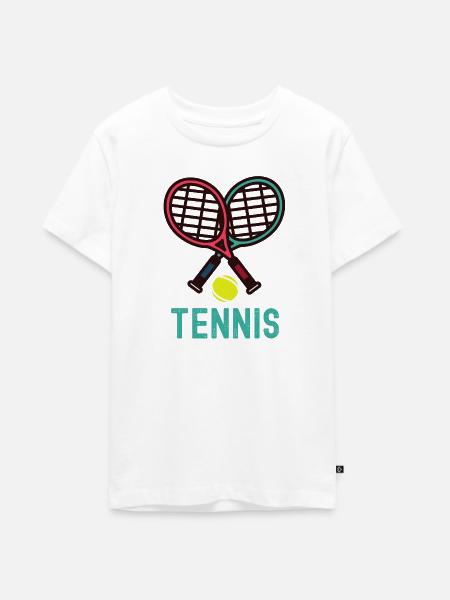 Tennis - Teenager Premium Bio T-Shirt - Weiß