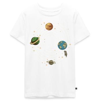 Planeten - Teenager Premium Bio T-Shirt - Weiß - Vorne - AI Model Teenager Male light (155cm)