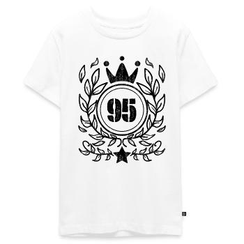 95 - Jahrgang Jahr Geburtsjahr 1995 - Teenager Premium Bio T-Shirt - Weiß - Vorne - AI Model Teenager Male light (155cm)
