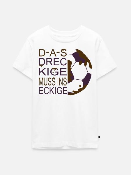 Schlamm Fußball - Teenager Premium Bio T-Shirt - Weiß