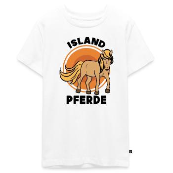 Gallop Horses Icelandic Horses Horse Love Saying - Teenager Premium Organic T-Shirt - white - Front - AI Model Teenager Male light (155cm)