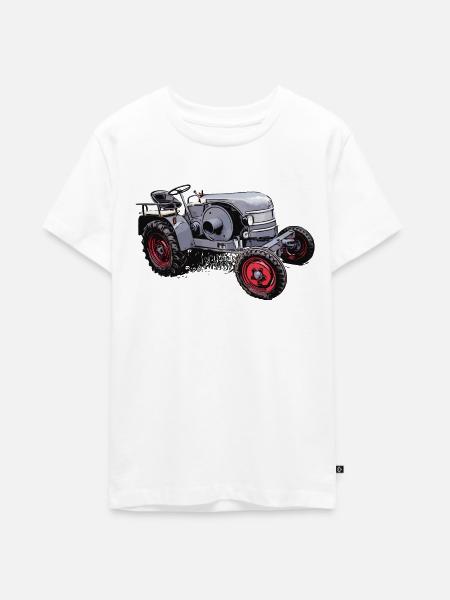 Oldtimer Traktor Kramer K12 - Teenager Premium Bio T-Shirt - Weiß