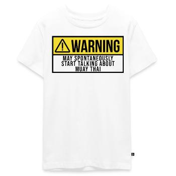 Muay Thaï - T-shirt Premium bio Ado - blanc - Devant - AI Model Teenager Male light (155cm)