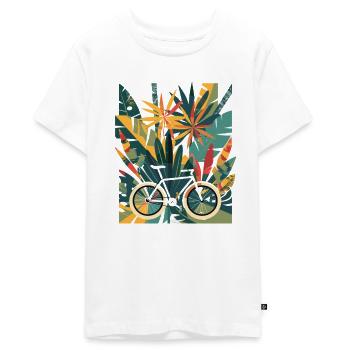 Radfahren - Teenager Premium Bio T-Shirt - Weiß - Vorne - AI Model Teenager Male light (155cm)