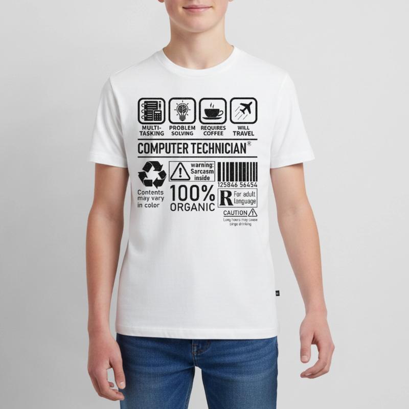 Computer Technician multi tasking problem solving Teenager Premium Bio T-Shirt