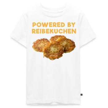 Propulsé par Reibekuchen - T-shirt Premium bio Ado - blanc - Devant - AI Model Teenager Male light (155cm)