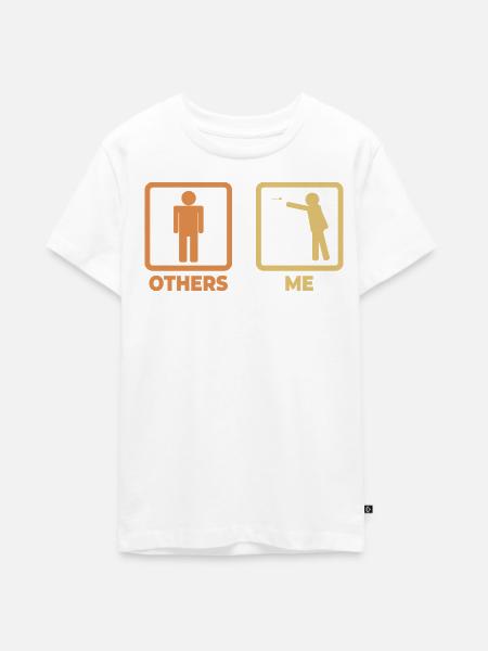 Darter Strichfiguren - Teenager Premium Bio T-Shirt - Weiß