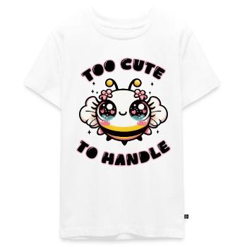Trop mignon pour être manipulé - T-shirt Premium bio Ado - blanc - Devant - AI Model Teenager Male light (155cm)