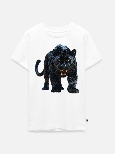 Panther - Teenager Premium Bio T-Shirt - Weiß