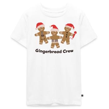 Gingerbread Crew Musician Music - Teenager Premium Organic T-Shirt - white - Front - AI Model Teenager Male light (155cm)