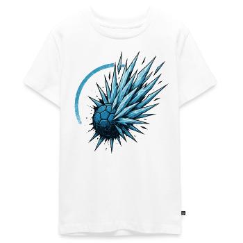 Handball Eis Ball, eiskalter Wurf, Coolness - Teenager Premium Bio T-Shirt - Weiß - Vorne - AI Model Teenager Male light (155cm)