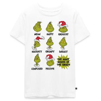Le Grinch Avec Toutes Ses Humeurs - T-shirt Premium bio Ado - blanc - Devant - AI Model Teenager Male light (155cm)
