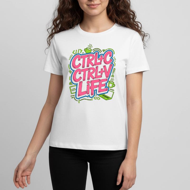 Remote Developer Ctrl+C Ctrl+V Life Web Developer T-shirt Premium bio Ado