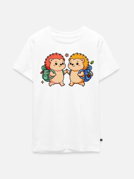 petits hérissons - T-shirt Premium bio Ado - blanc