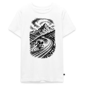 Rennrad - Teenager Premium Bio T-Shirt - Weiß - Vorne - AI Model Teenager Male light (155cm)