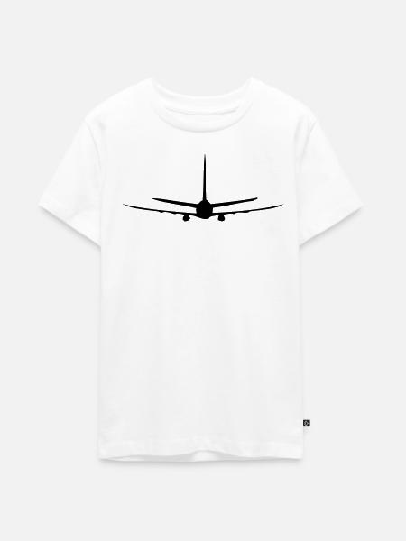 Flugzeug - Teenager Premium Bio T-Shirt - Weiß
