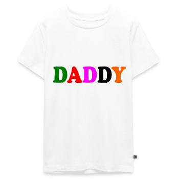 Daddy - Teenager Premium Organic T-Shirt - white - Front - AI Model Teenager Male light (155cm)