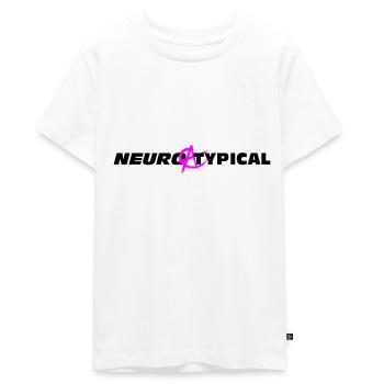 Neuroatypisch - Teenager Premium Bio T-Shirt - Weiß - Vorne - AI Model Teenager Male light (155cm)