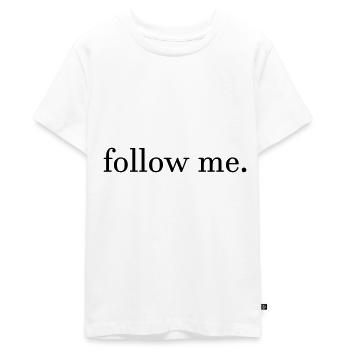 follow me - Teenager Premium Bio T-Shirt - Weiß - Vorne - AI Model Teenager Male light (155cm)