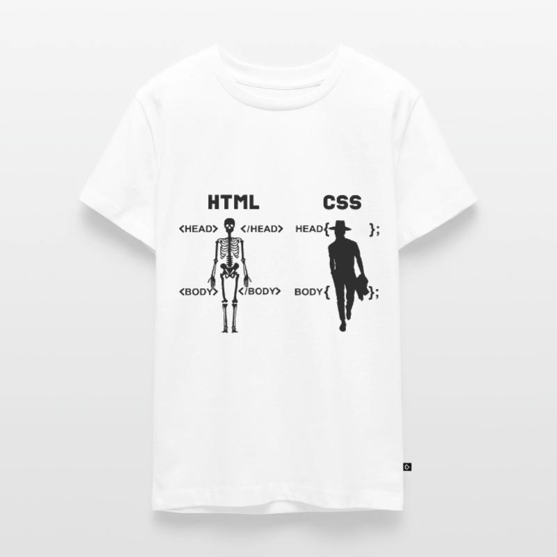 HTML vs CSS Programmiersprache Teenager Premium Bio T-Shirt