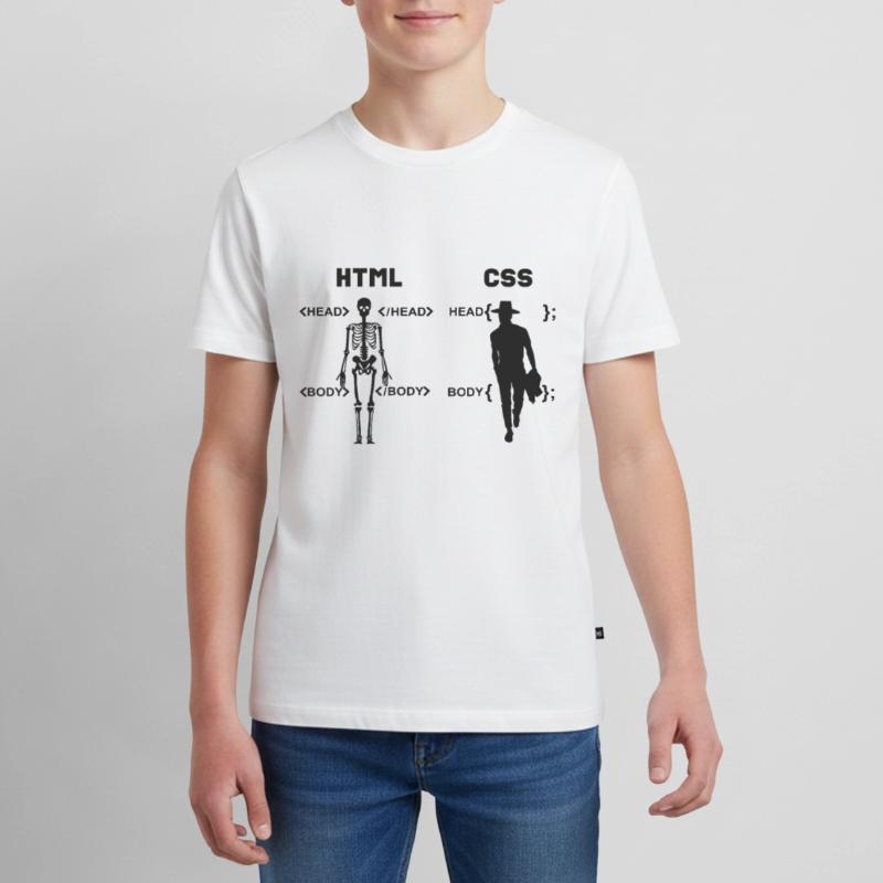 HTML vs CSS Programmiersprache Teenager Premium Bio T-Shirt
