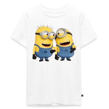 Minions Phil Und Stuart Lustig - Teenager Premium Bio T-Shirt - Weiß - Vorne - AI Model Teenager Male light (155cm)