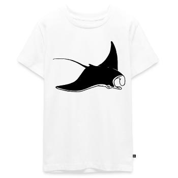 Rochen - Teenager Premium Bio T-Shirt - Weiß - Vorne - AI Model Teenager Male light (155cm)