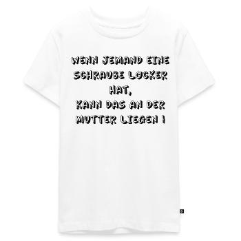 Schraube - Teenager Premium Bio T-Shirt - Weiß - Vorne - AI Model Teenager Male light (155cm)