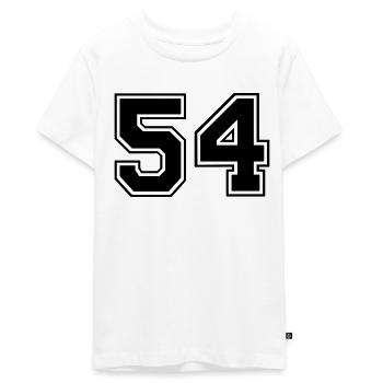 54 - Teenager Premium Organic T-Shirt - white - Front - AI Model Teenager Male light (155cm)