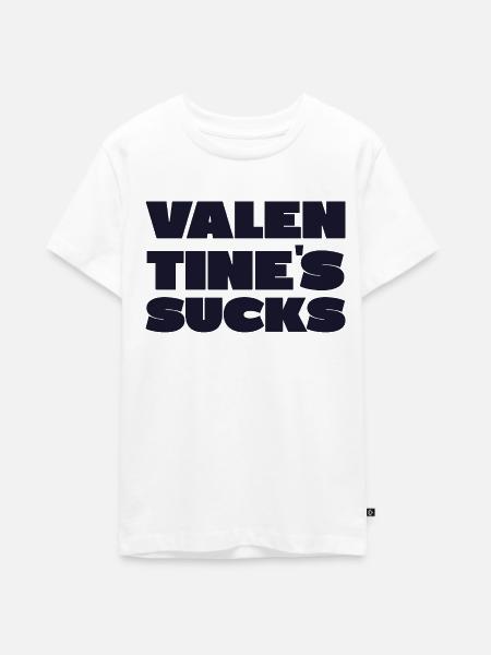 Valentine's sucks - Teenager Premium Bio T-Shirt - Weiß
