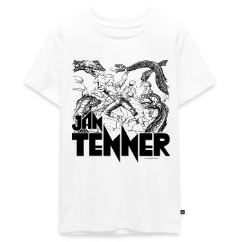 Jan Tenner Tempel Des Todes - Teenager Premium Bio T-Shirt - Weiß - Vorne - AI Model Teenager Male light (155cm)