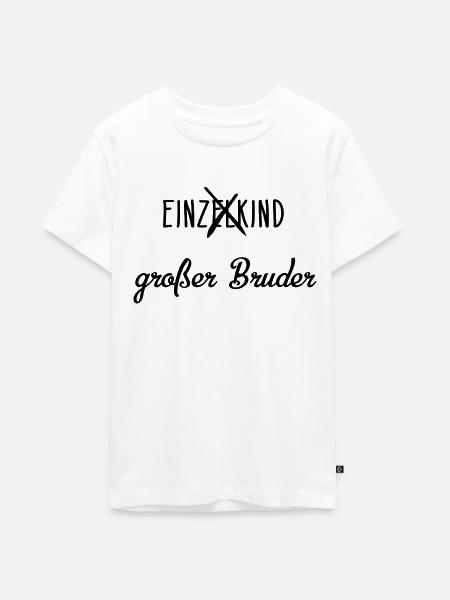 großer Bruder - Teenager Premium Bio T-Shirt - Weiß