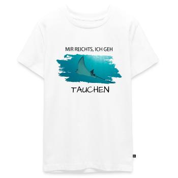 Tauchen Rochen - Teenager Premium Bio T-Shirt - Weiß - Vorne - AI Model Teenager Male light (155cm)