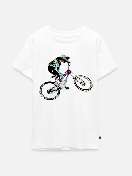 MTB MTB Downhill - Teenager Premium Bio T-Shirt - Weiß