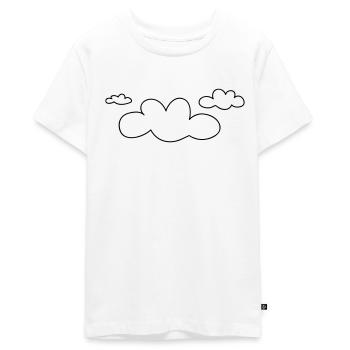 open_clouds - Teenager Premium Bio T-Shirt - Weiß - Vorne - AI Model Teenager Male light (155cm)