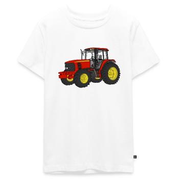 Traktor - Teenager Premium Bio T-Shirt - Weiß - Vorne - AI Model Teenager Male light (155cm)