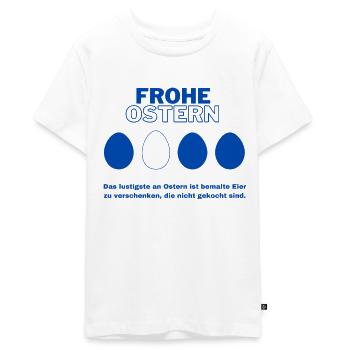 Frohe Ostern - Teenager Premium Bio T-Shirt - Weiß - Vorne - AI Model Teenager Male light (155cm)