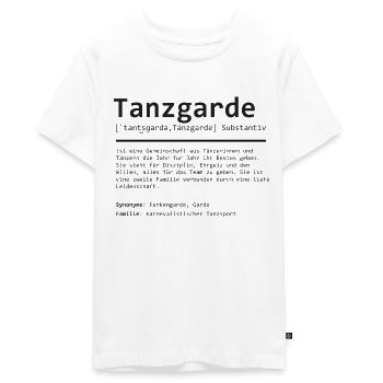 Tanzgarde | Definition | Grammatik - Teenager Premium Bio T-Shirt - Weiß - Vorne - AI Model Teenager Male light (155cm)