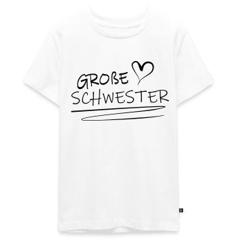 Große Schwester - Teenager Premium Bio T-Shirt - Weiß - Vorne - AI Model Teenager Male light (155cm)