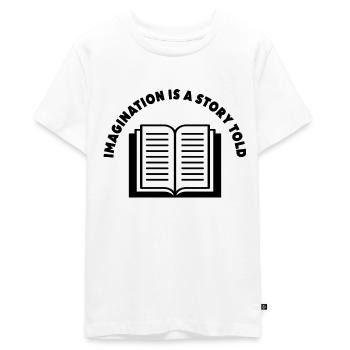 IMAGINATION - Teenager Premium Organic T-Shirt - white - Front - AI Model Teenager Male light (155cm)
