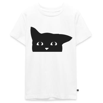 Chat - T-shirt Premium bio Ado - blanc - Devant - AI Model Teenager Male light (155cm)