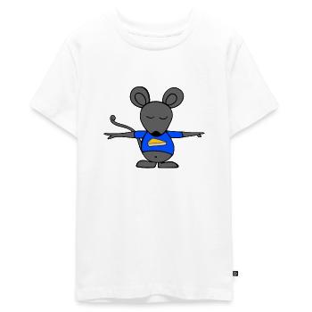 Maus - Teenager Premium Bio T-Shirt - Weiß - Vorne - AI Model Teenager Male light (155cm)
