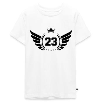 Armoiries 23 - T-shirt Premium bio Ado - blanc - Devant - AI Model Teenager Male light (155cm)