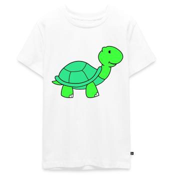 schildkröte - Teenager Premium Bio T-Shirt - Weiß - Vorne - AI Model Teenager Male light (155cm)