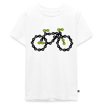 bike - Teenager Premium Bio T-Shirt - Weiß - Vorne - AI Model Teenager Male light (155cm)