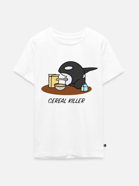Cereal Killer Shark Tee - Teenager Premium Bio T-Shirt - Weiß
